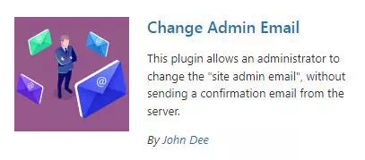 Change Admin Email插件